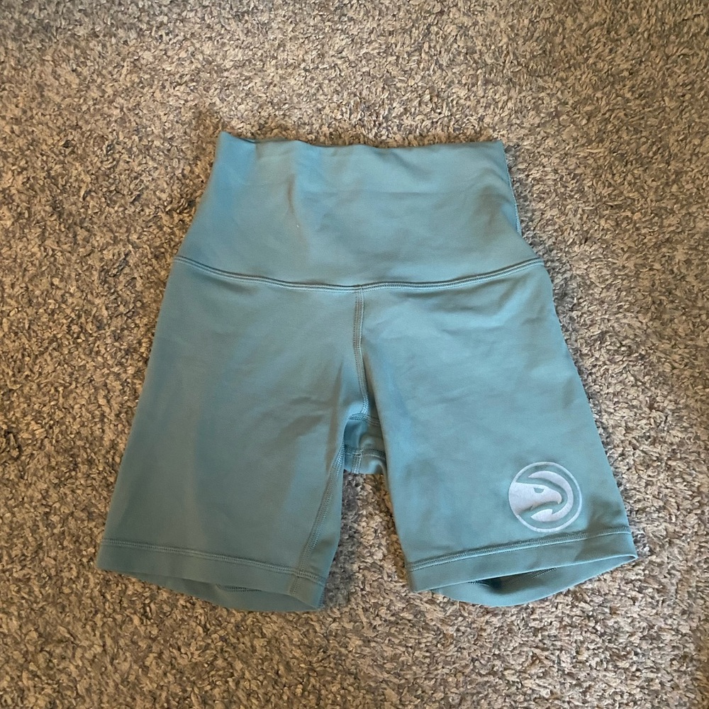 Green Lululemon Align Biker Shorts 6”